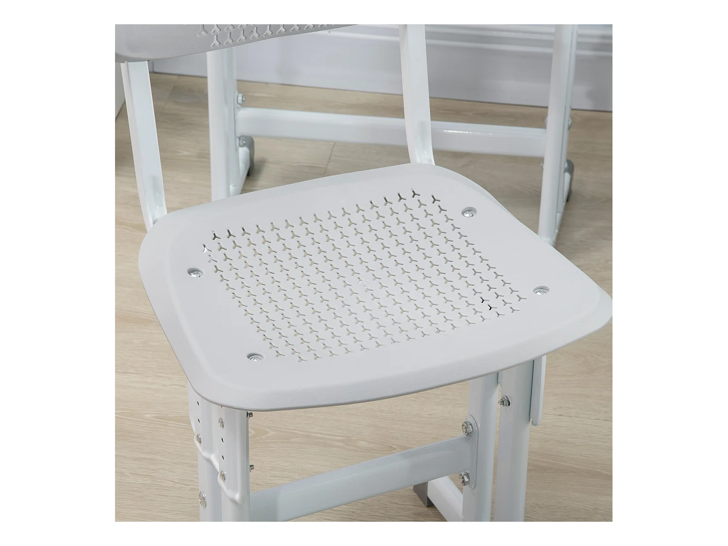 Bureau enfant avec chaise - ensemble bureau et chaise réglable - support de lecture, case - gris blanc