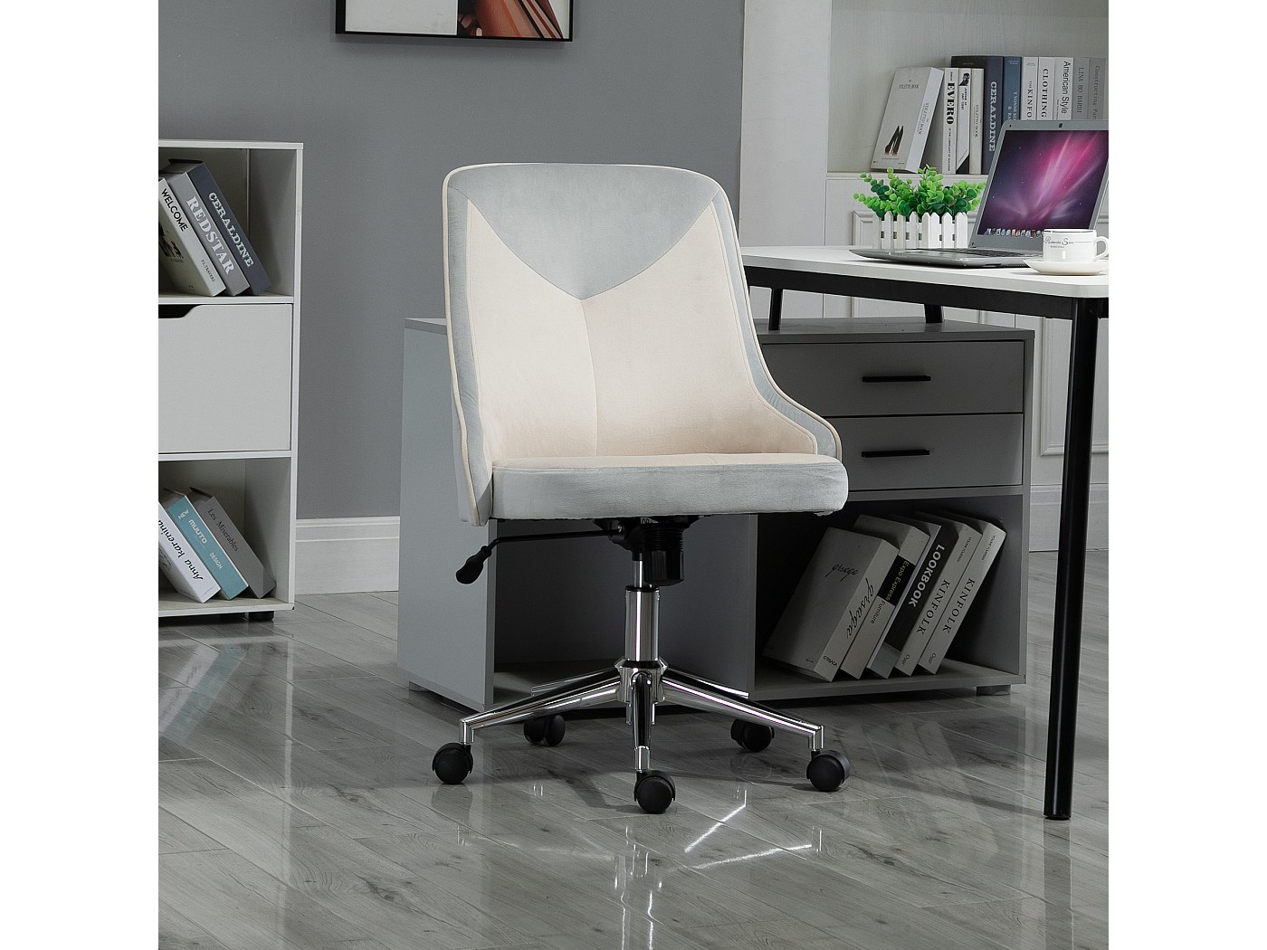 Vinsetto Chaise de bureau assise haute en maille hauteur réglable 50-70 cm avec repose-pied pivotant 360° noir | France