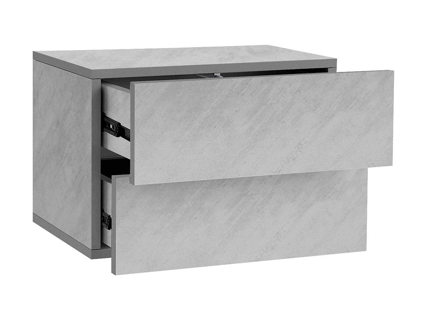 2x Table de nuit suspendue 2 tiroirs commode table de chevet ML-DESIGN