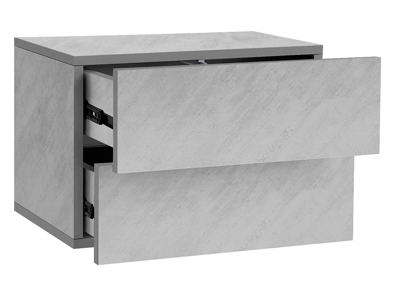 2x Table de nuit suspendue 2 tiroirs commode table de chevet ML-DESIGN