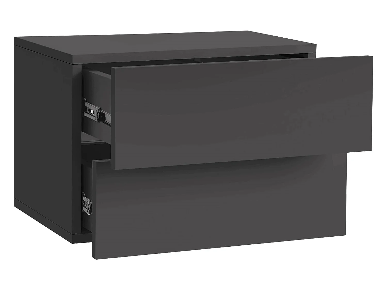 2x Comodino sospeso con 2 cassetti comodino comodino ML-DESIGN