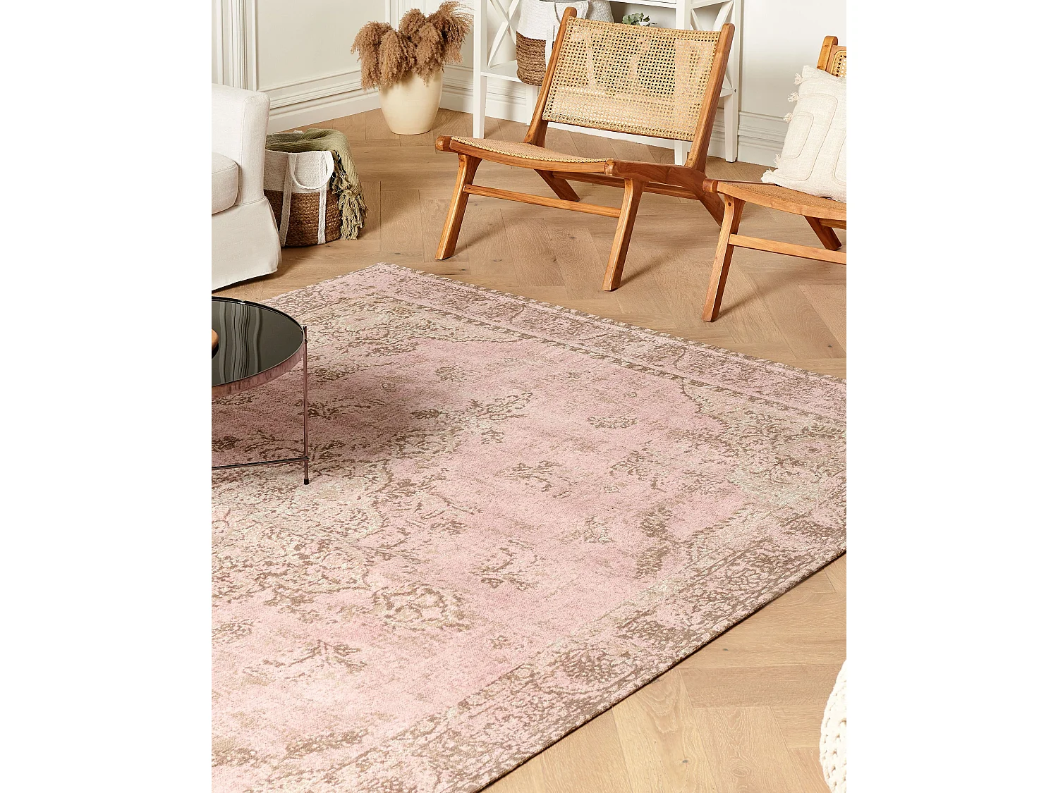 Rug MATARIM Pink 200 x 300 cm Cotton