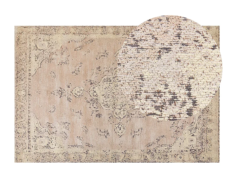 Vloerkleed katoen beige 200 x 300 cm MATARIM