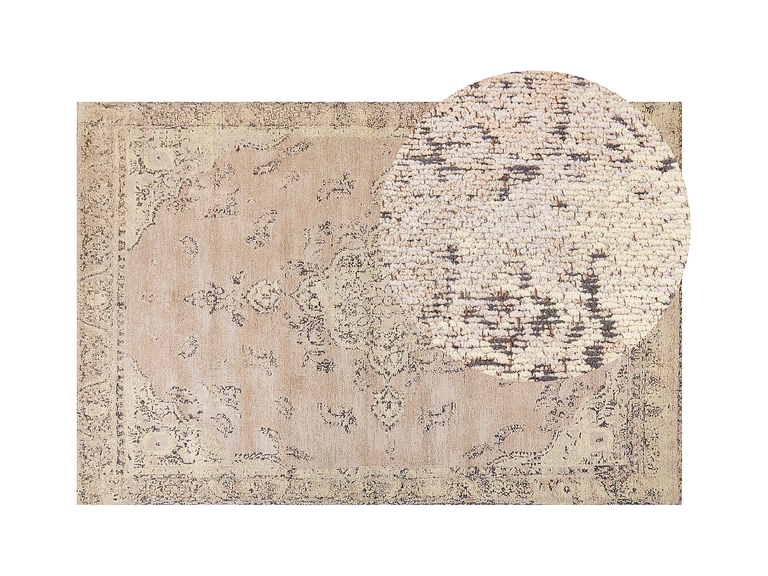 Vloerkleed katoen beige 200 x 300 cm MATARIM