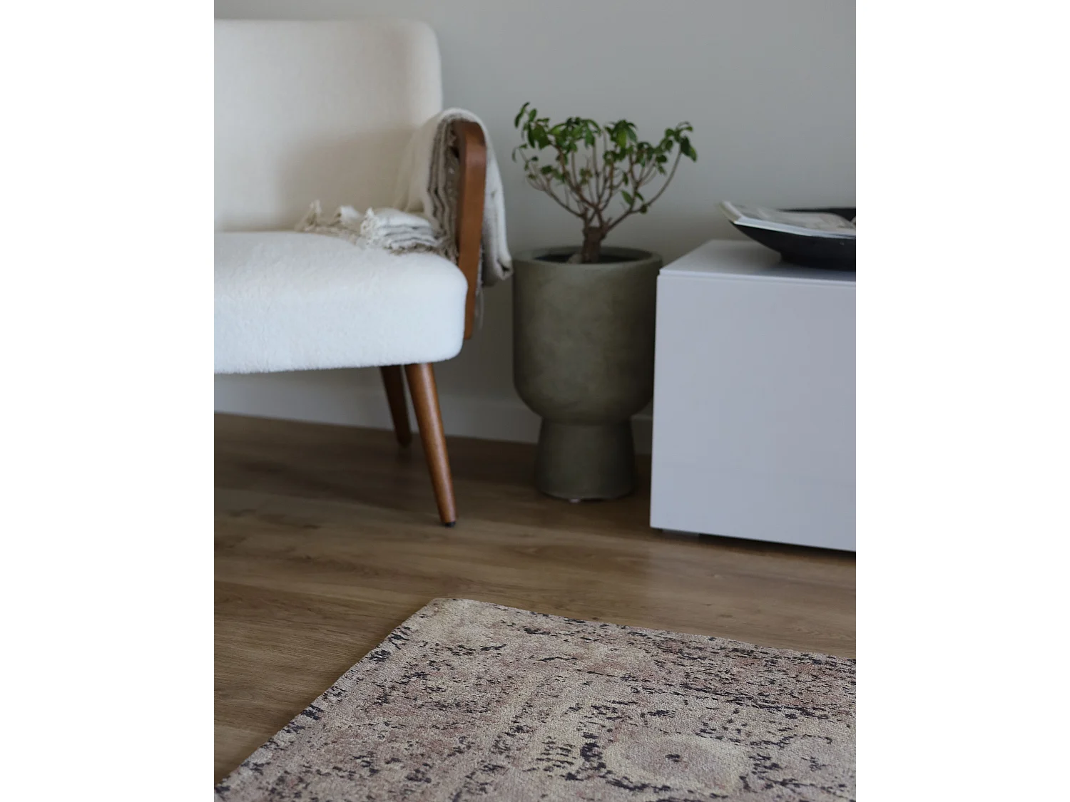 Tapis en coton beige 200 x 300 cm MATARIM