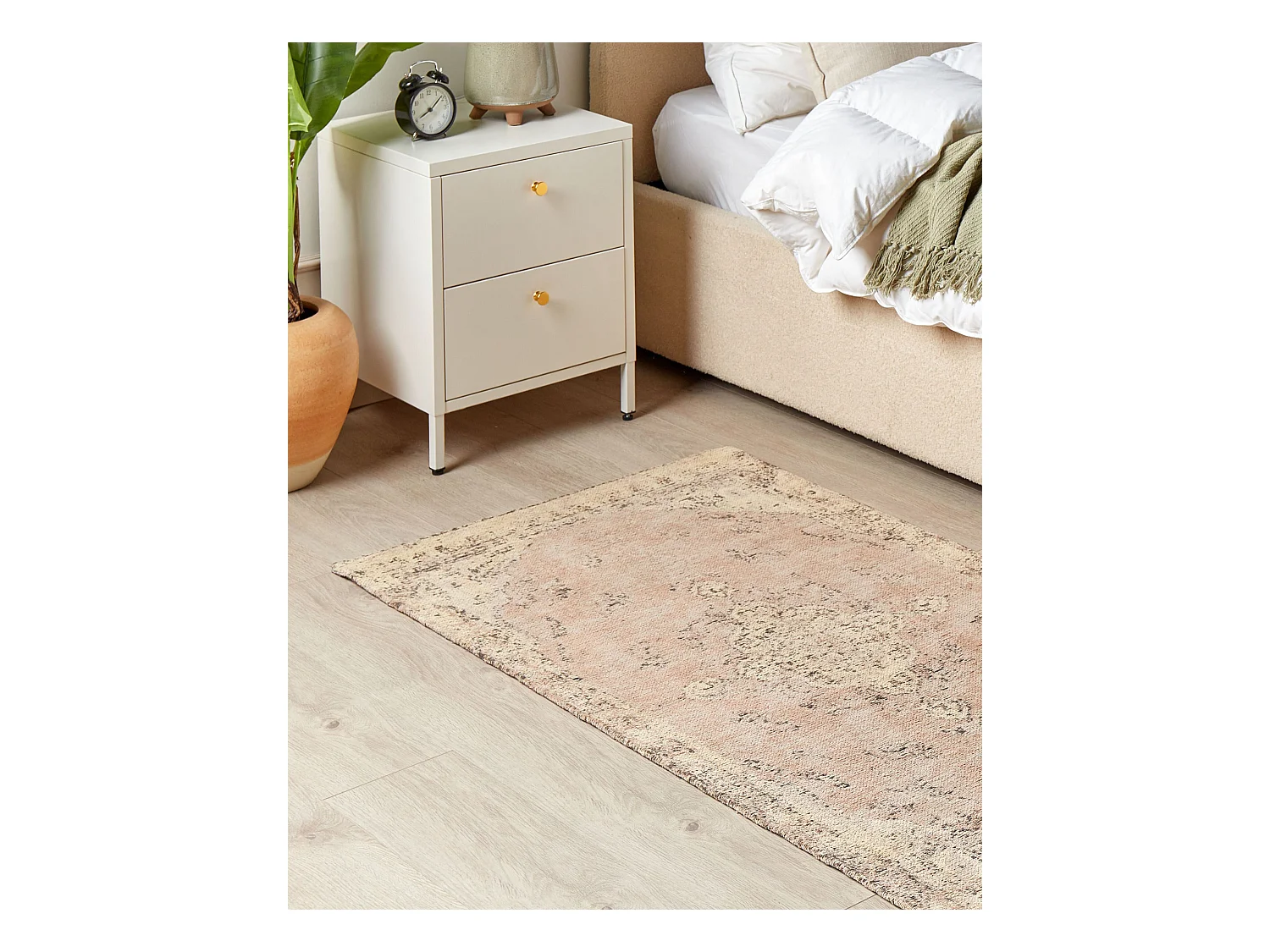 Tapis MATARIM Beige 80 x 150 cm Coton