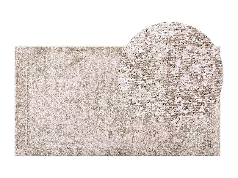 Dywan bawełniany 80 x 150 cm różowy MATARIM
