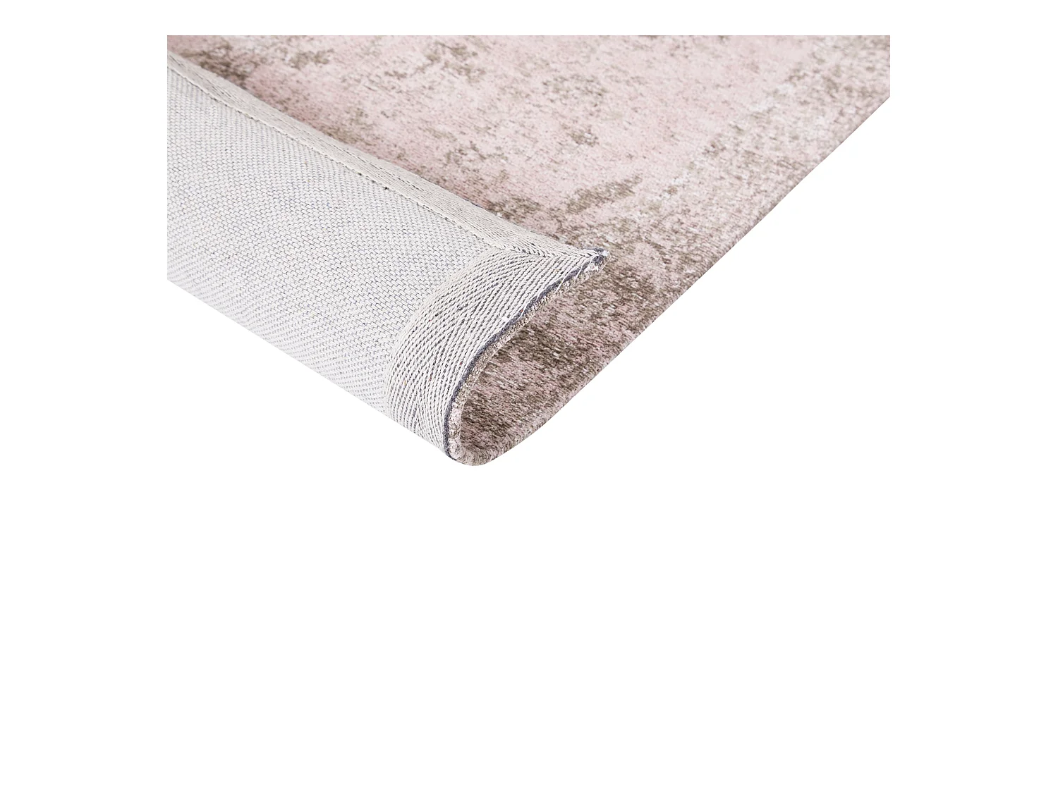 Teppich Baumwolle rosa 80 x 150 cm orientalisches Muster Kurzflor MATARIM