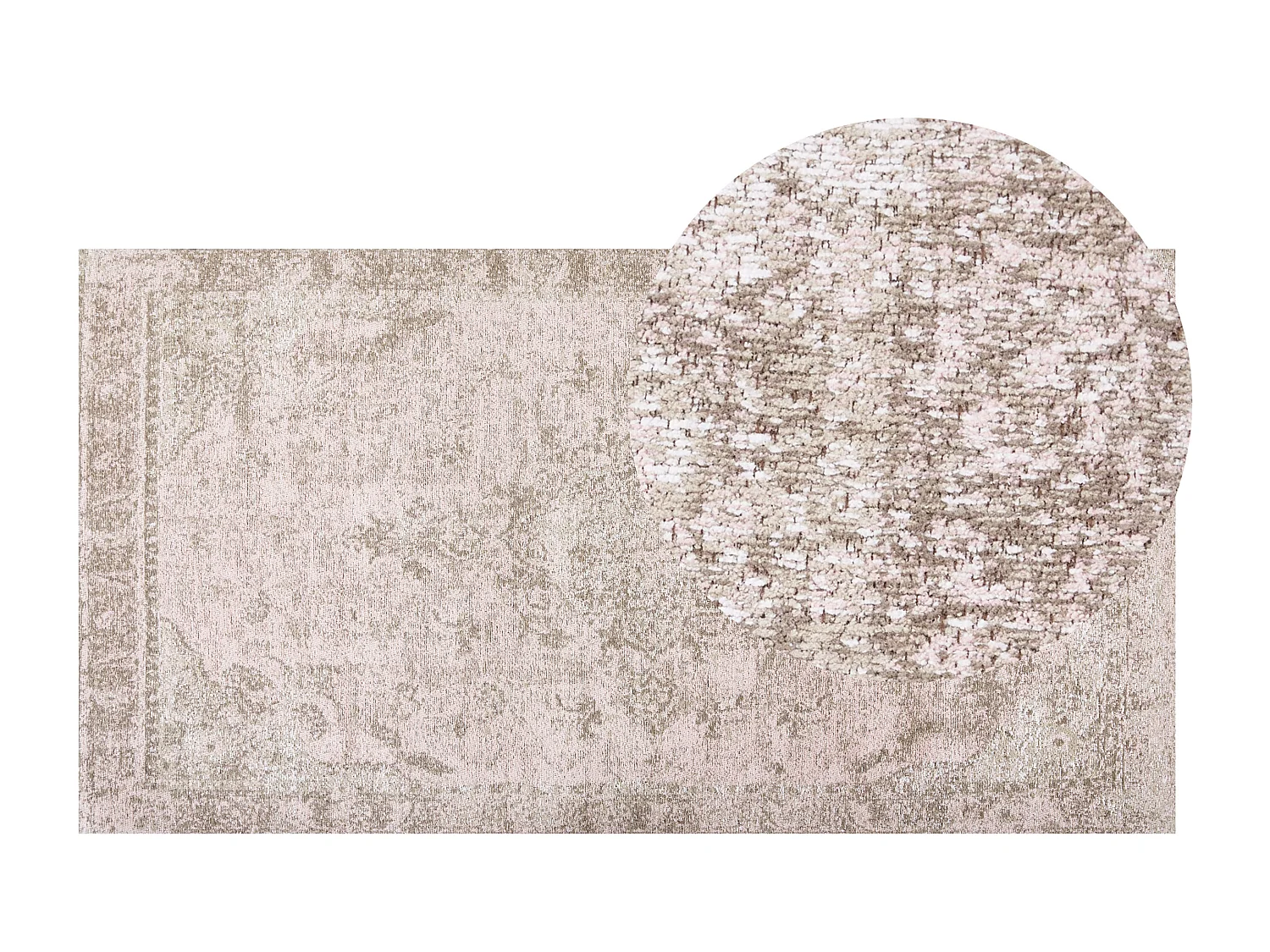 Tapis MATARIM Rose 80 x 150 cm Coton