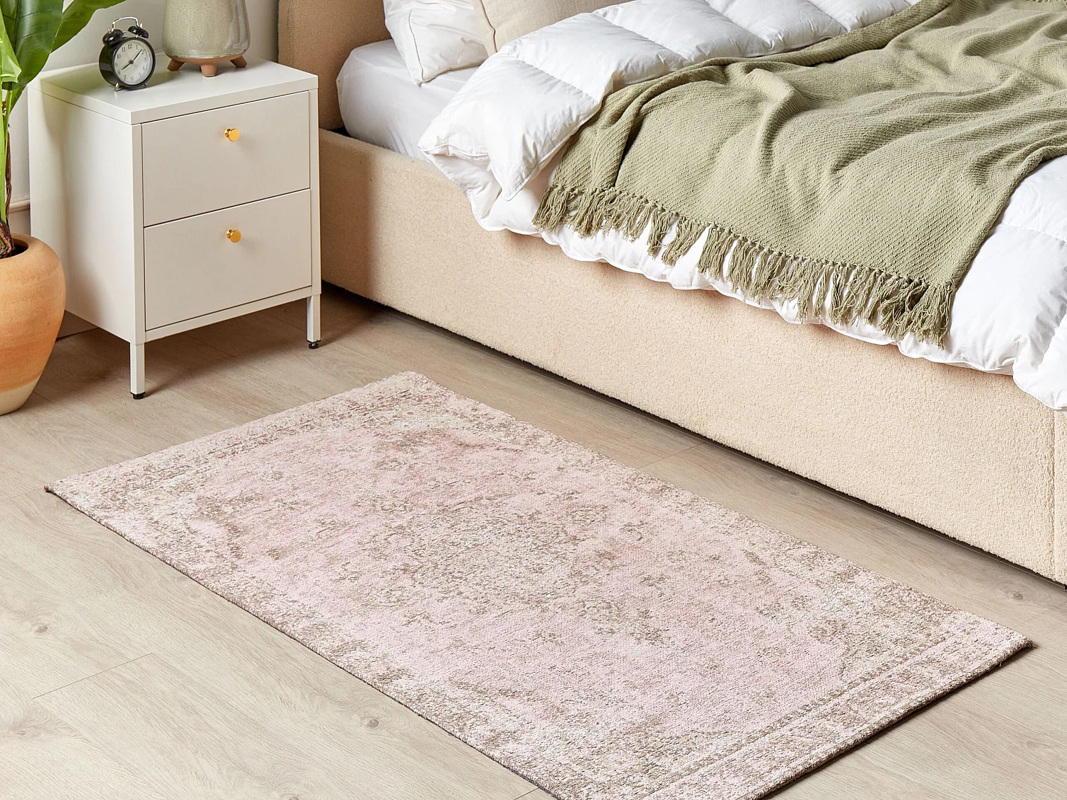 Rug MATARIM Pink 80 x 150 cm Cotton