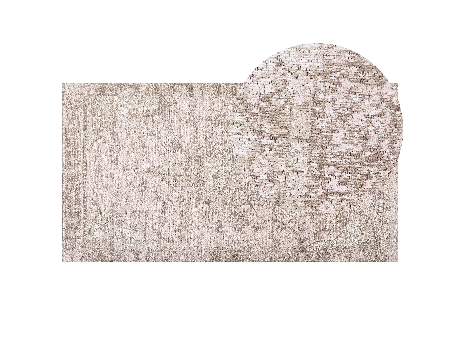 Rug MATARIM Pink 80 x 150 cm Cotton