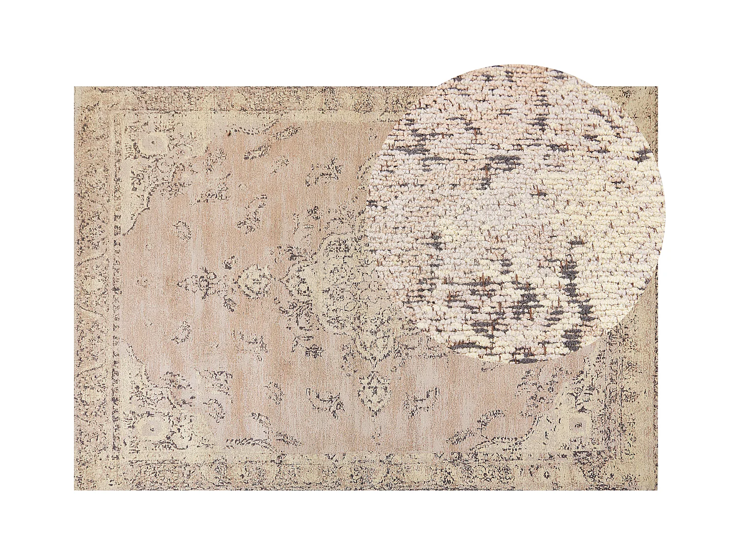 Vloerkleed katoen beige 160 x 230 cm MATARIM