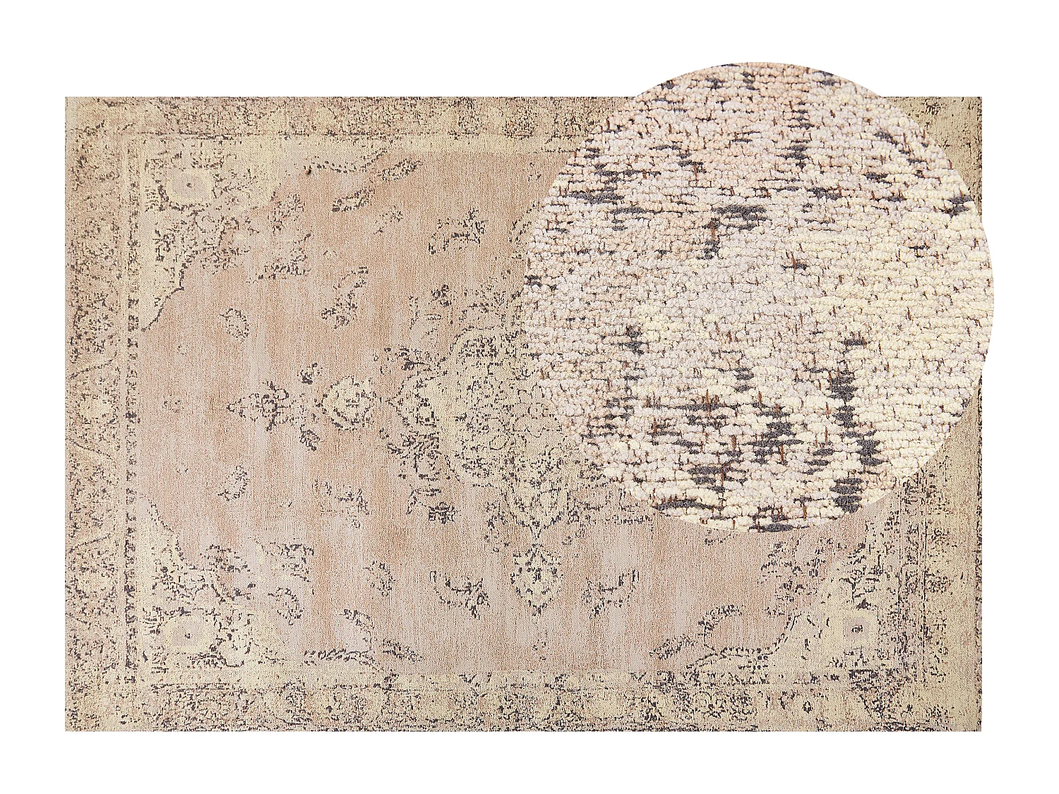 Vloerkleed katoen beige 160 x 230 cm MATARIM