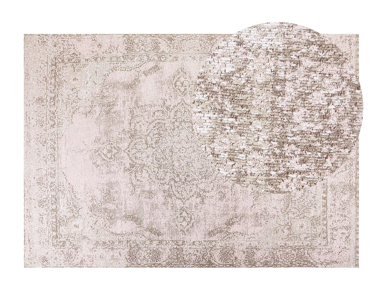 Tappeto cotone rosa 160 x 230 cm MATARIM