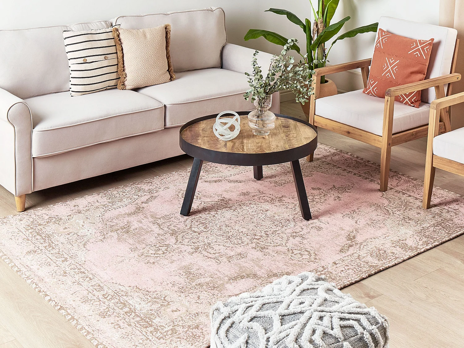 Rug MATARIM Pink 160 x 230 cm Cotton