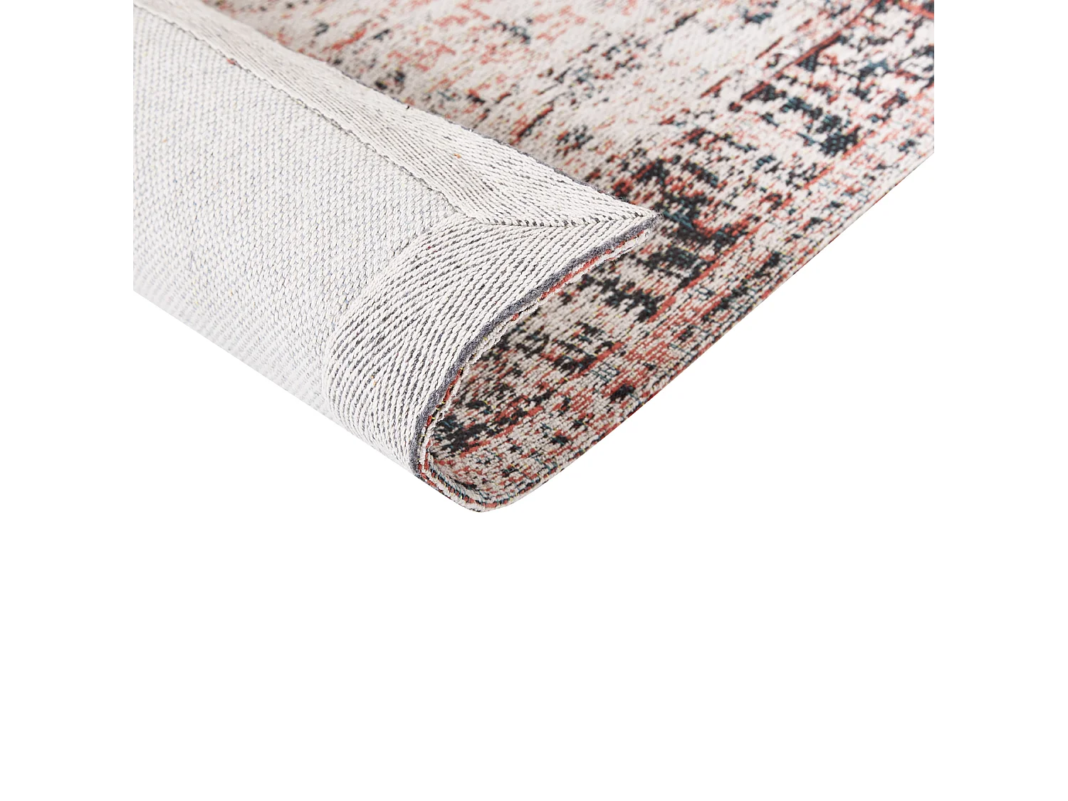 Tappeto cotone rosso e beige 80 x 150 cm ATTERA