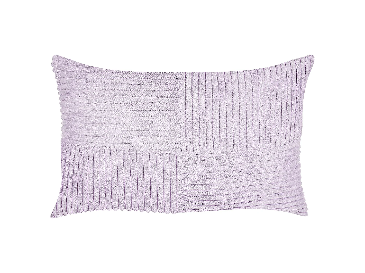 Lot de 2 coussins décoratifs MILLET Velours côtelé 30 x 50 cm Violet Motif géométrique