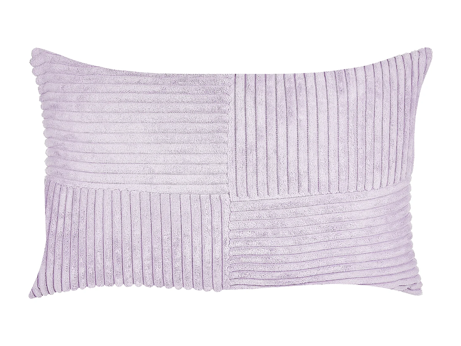 Set van 2 decoratieve kussens MILLET Corduroy 30 x 50 cm Paars Geometrisch patroon