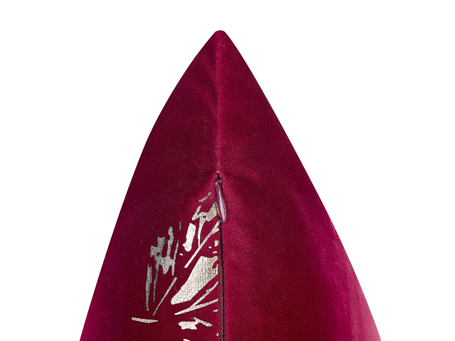 Lot de 2 coussins décoratifs GOLDENROD Velours 45 x 45 cm Rouge Bordeaux Motif de plante