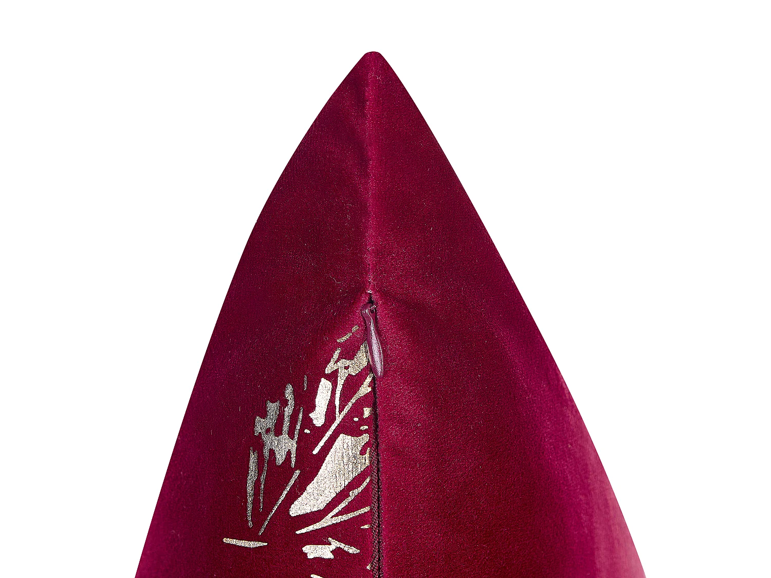 Lot de 2 coussins décoratifs GOLDENROD Velours 45 x 45 cm Rouge Bordeaux Motif de plante