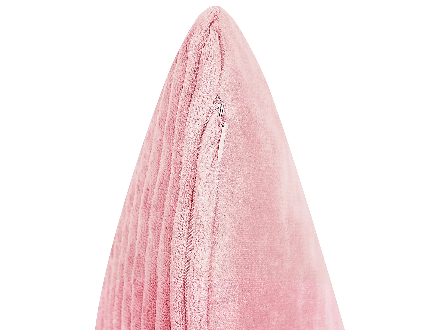 Lot de 2 coussins décoratifs MILLET Velours côtelé 30 x 50 cm Rose Motif géométrique