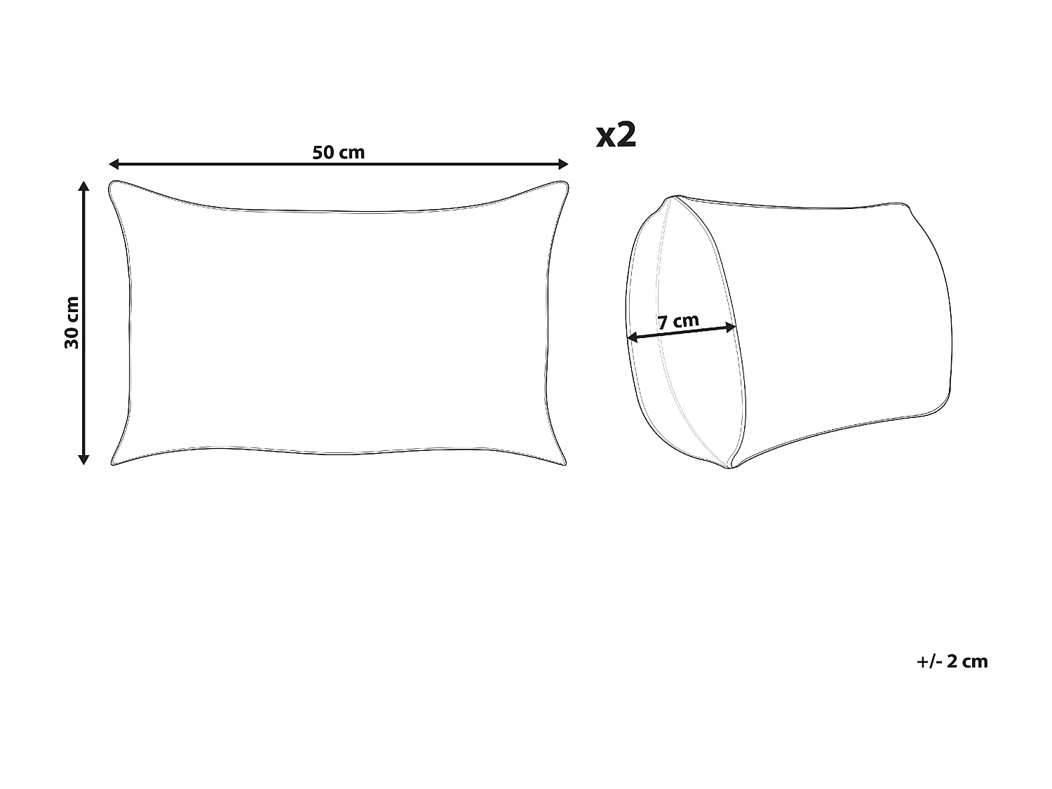 Zestaw 2 poduszek dekoracyjnych MILLET Sztruks 30 x 50 cm Różowy Wzór geometryczny
