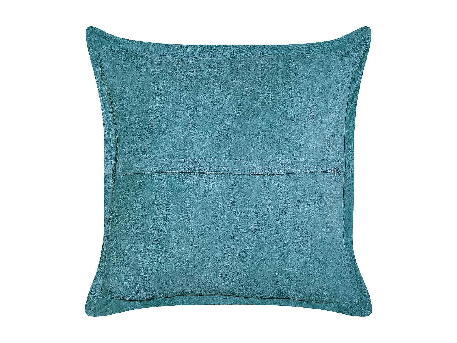 Set van 2 decoratieve kussens ZINNIA Corduroy 43 x 43 cm Blauwgroen Effen