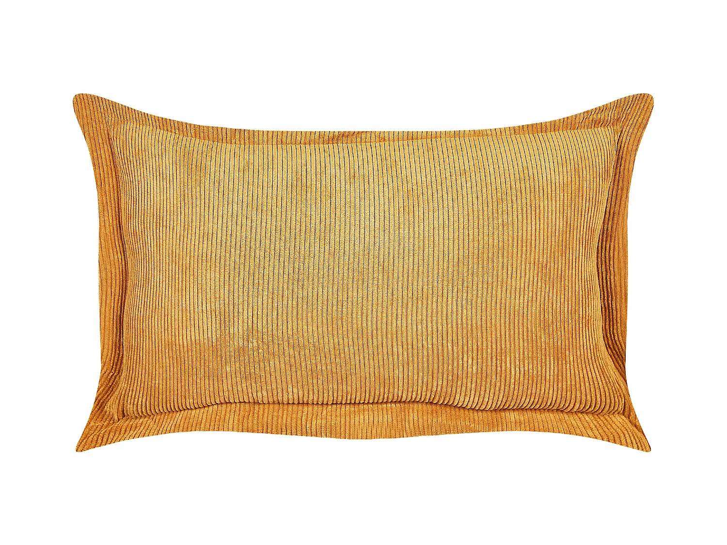 Set van 2 decoratieve kussens ZINNIA Corduroy 47 x 27 cm Mosterdgeel Effen