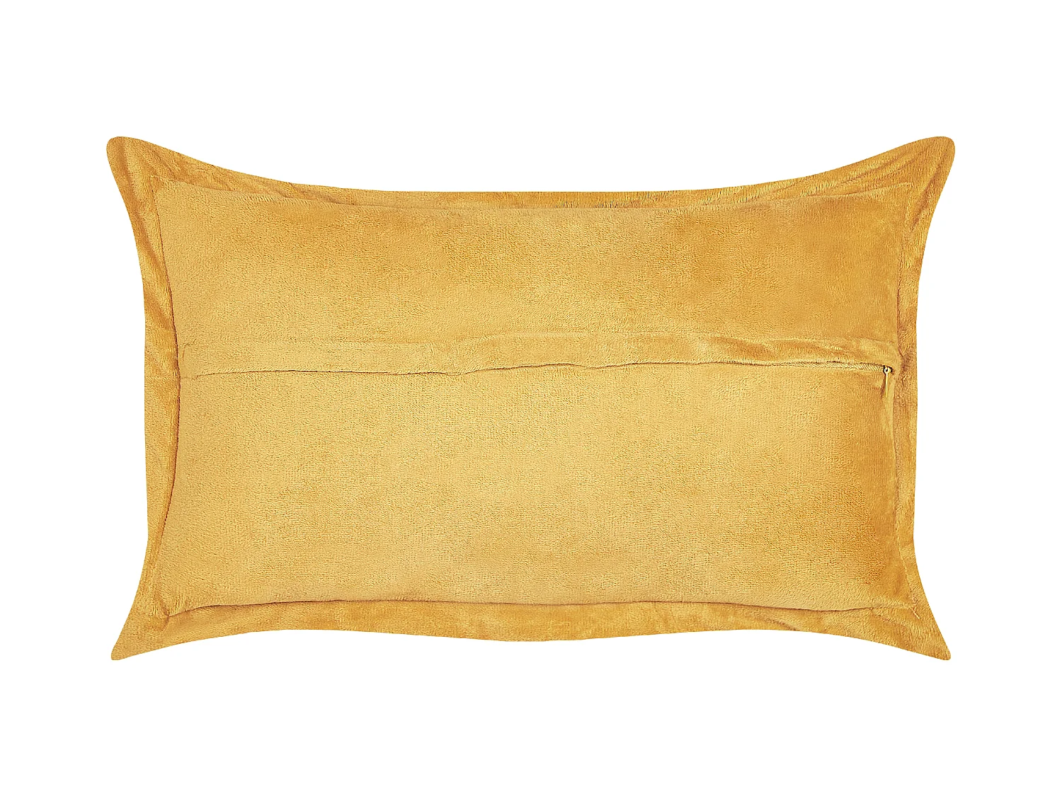 Set van 2 decoratieve kussens ZINNIA Corduroy 47 x 27 cm Mosterdgeel Effen