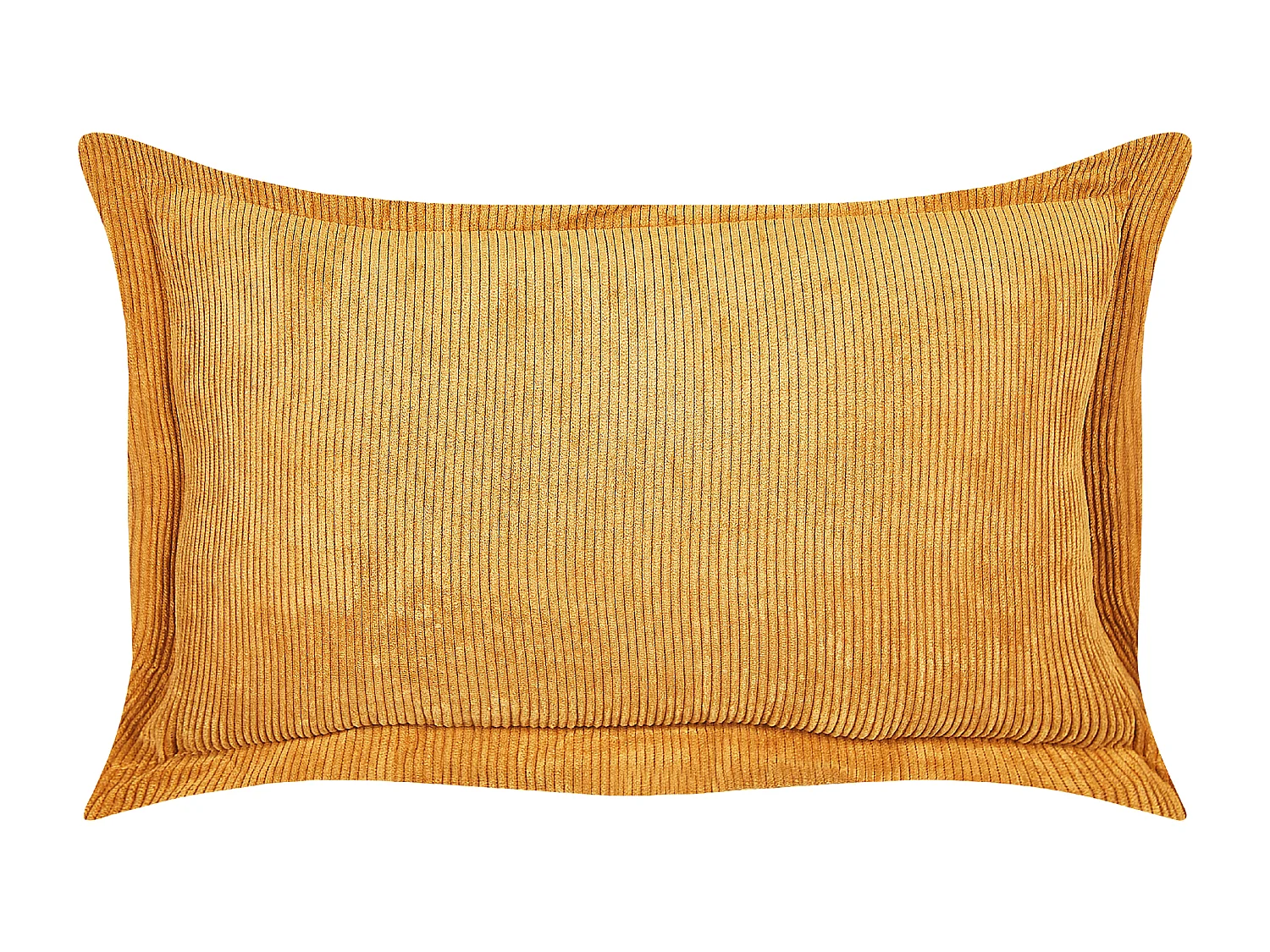 Set van 2 decoratieve kussens ZINNIA Corduroy 47 x 27 cm Mosterdgeel Effen