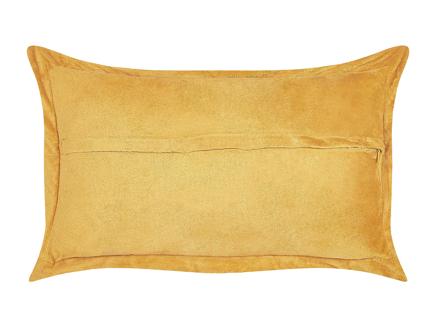 Lot de 2 coussins décoratifs ZINNIA Velours côtelé 47 x 27 cm Moutarde Unicolore