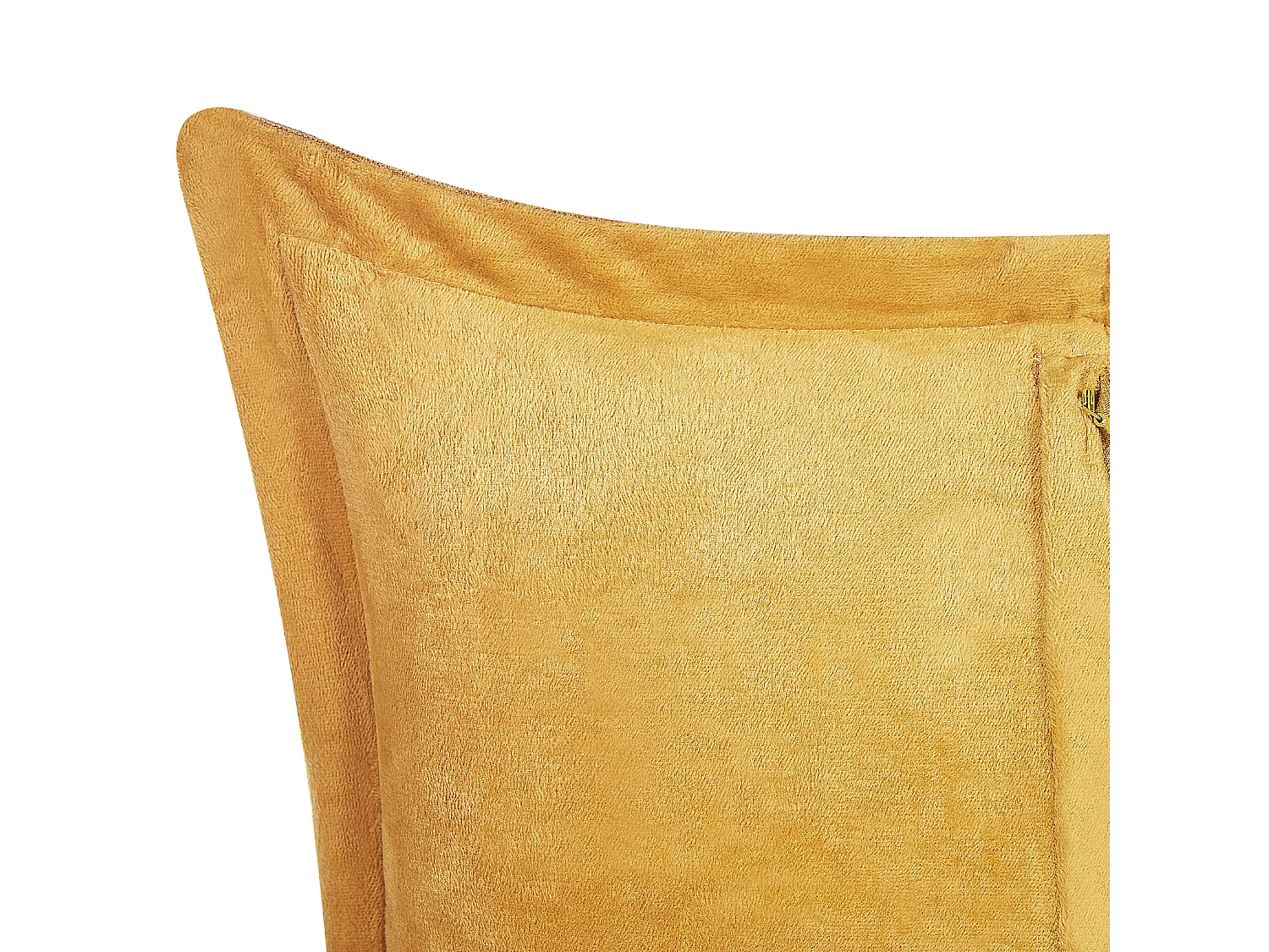 Lot de 2 coussins décoratifs ZINNIA Velours côtelé 47 x 27 cm Moutarde Unicolore