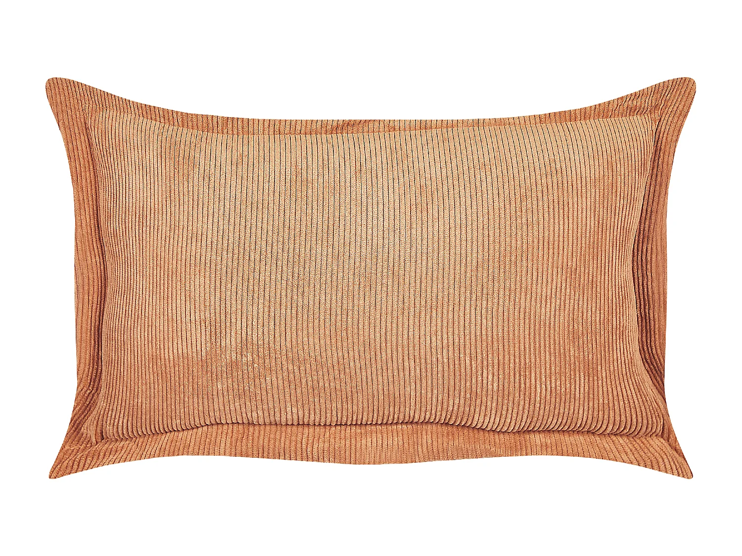 Set van 2 decoratieve kussens ZINNIA Corduroy 47 x 27 cm Oranje Effen