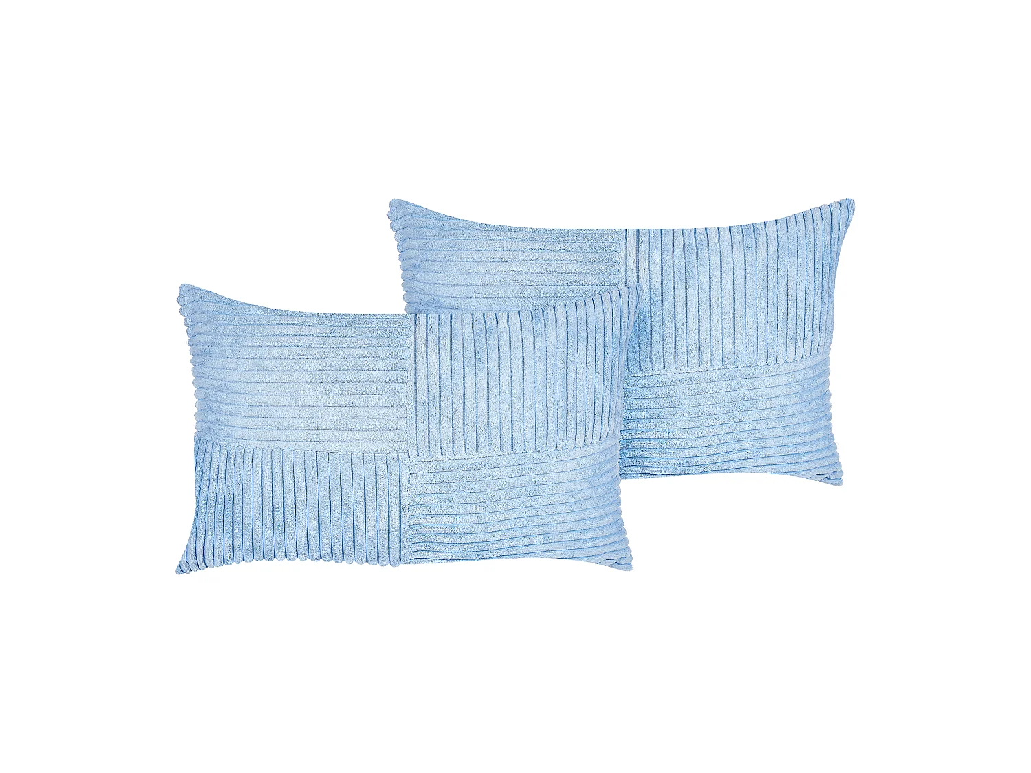 Dekokissen 2er Set MILLET Cord 30 x 50 cm Blau Geometrisches Muster