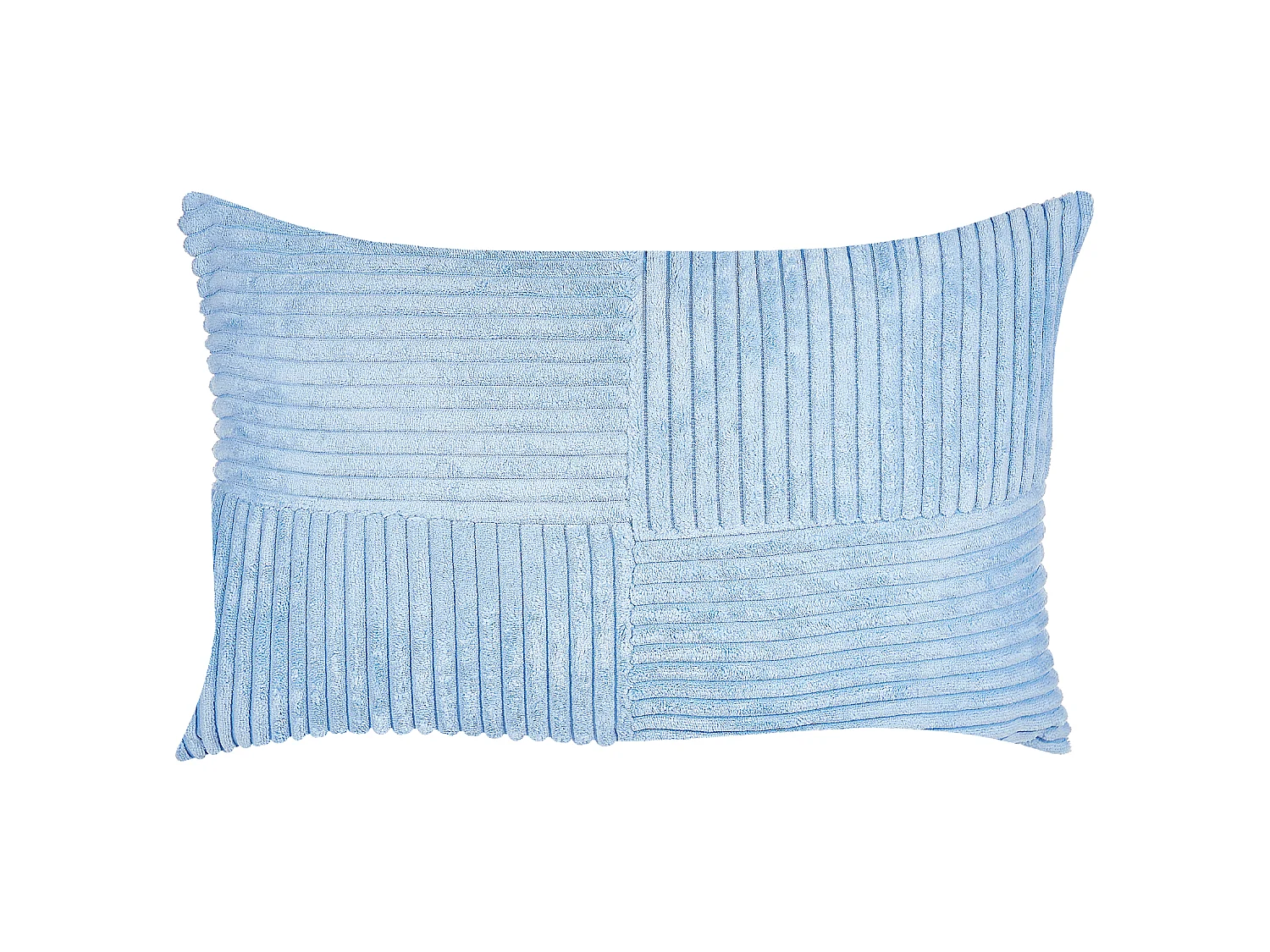 Set van 2 decoratieve kussens MILLET Corduroy 30 x 50 cm Blauw Geometrisch patroon