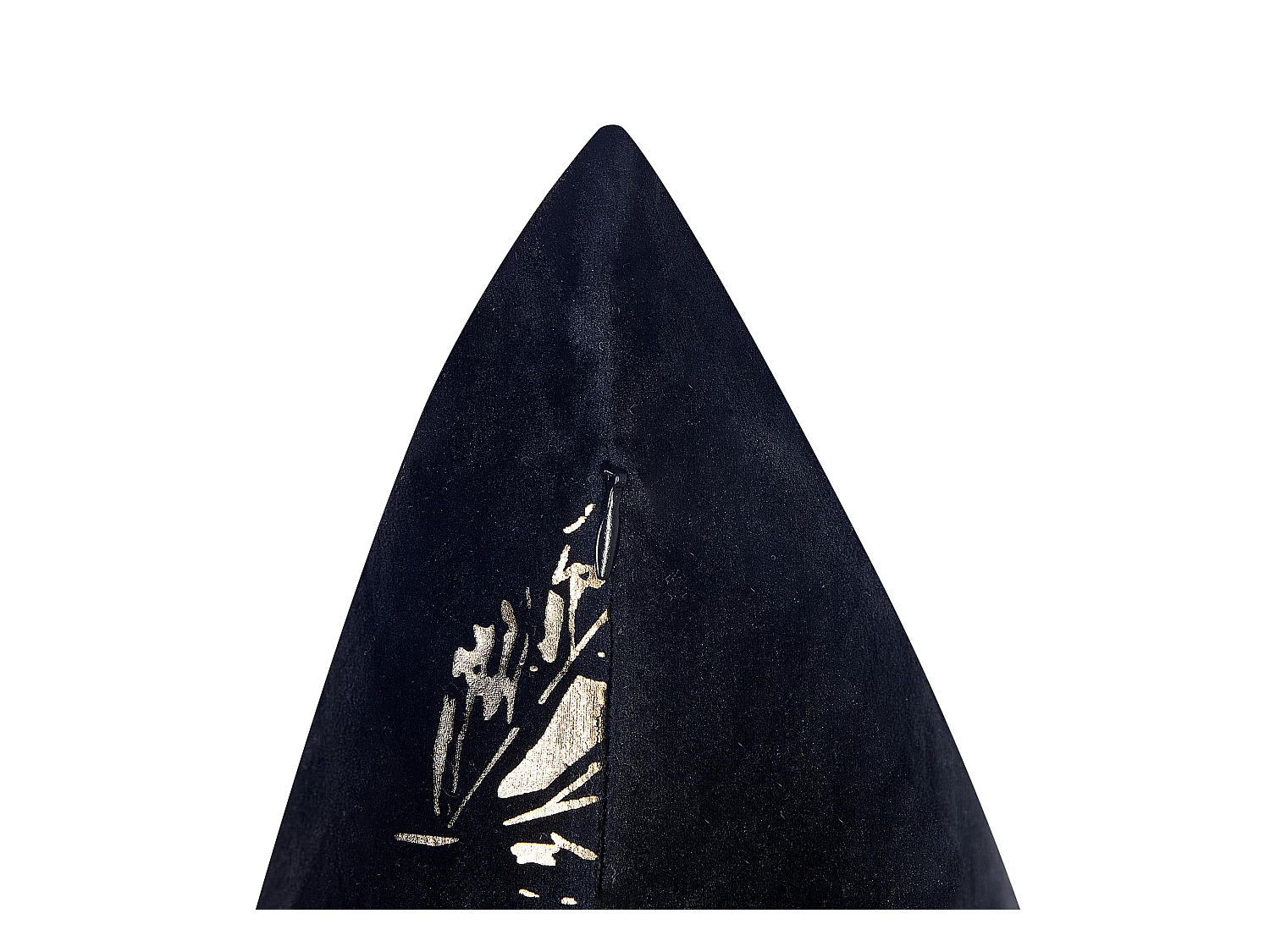 Set van 2 decoratieve kussens GOLDENROD Fluweel 45 x 45 cm Zwart Bladpatroon