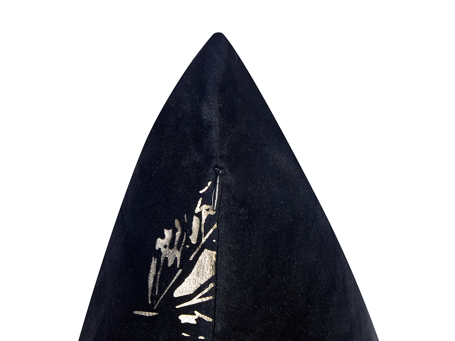 Lot de 2 coussins décoratifs GOLDENROD Velours 45 x 45 cm Noir Motif de plante