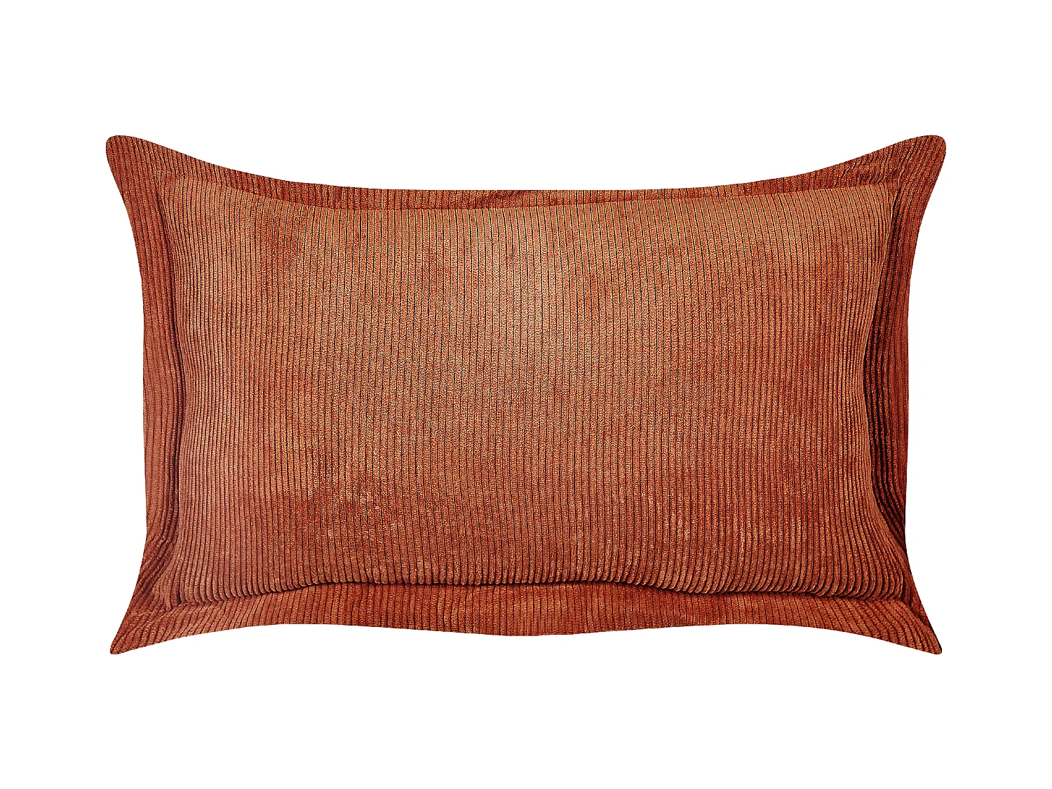 Set van 2 decoratieve kussens ZINNIA Corduroy 47 x 27 cm Goudbruin Effen