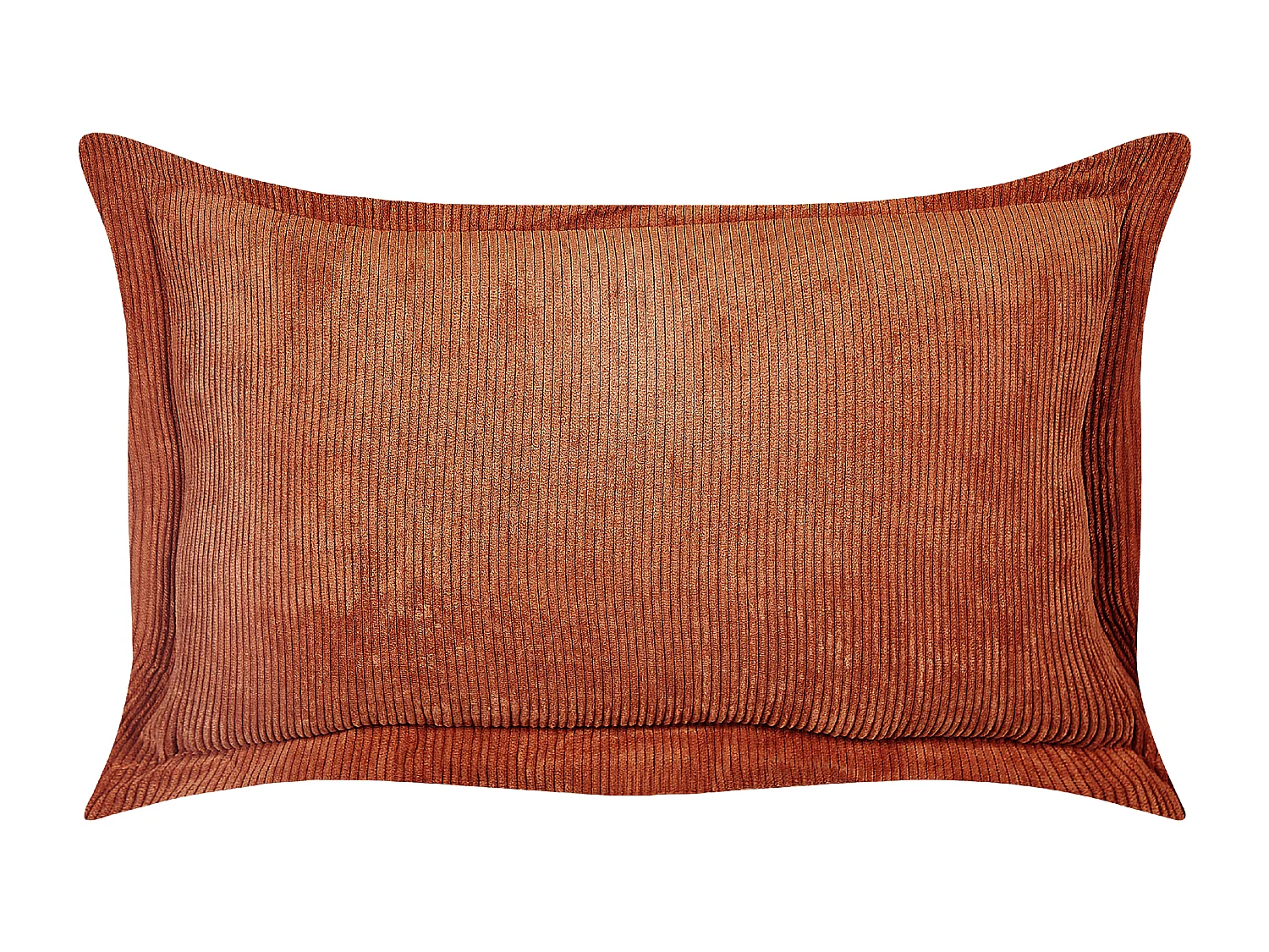 Lot de 2 coussins décoratifs ZINNIA Velours côtelé 47 x 27 cm Marron doré Unicolore