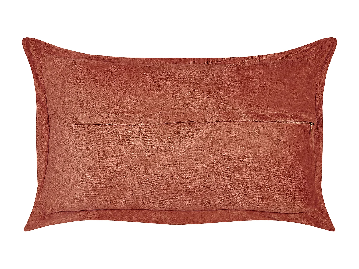 Lot de 2 coussins décoratifs ZINNIA Velours côtelé 47 x 27 cm Marron doré Unicolore