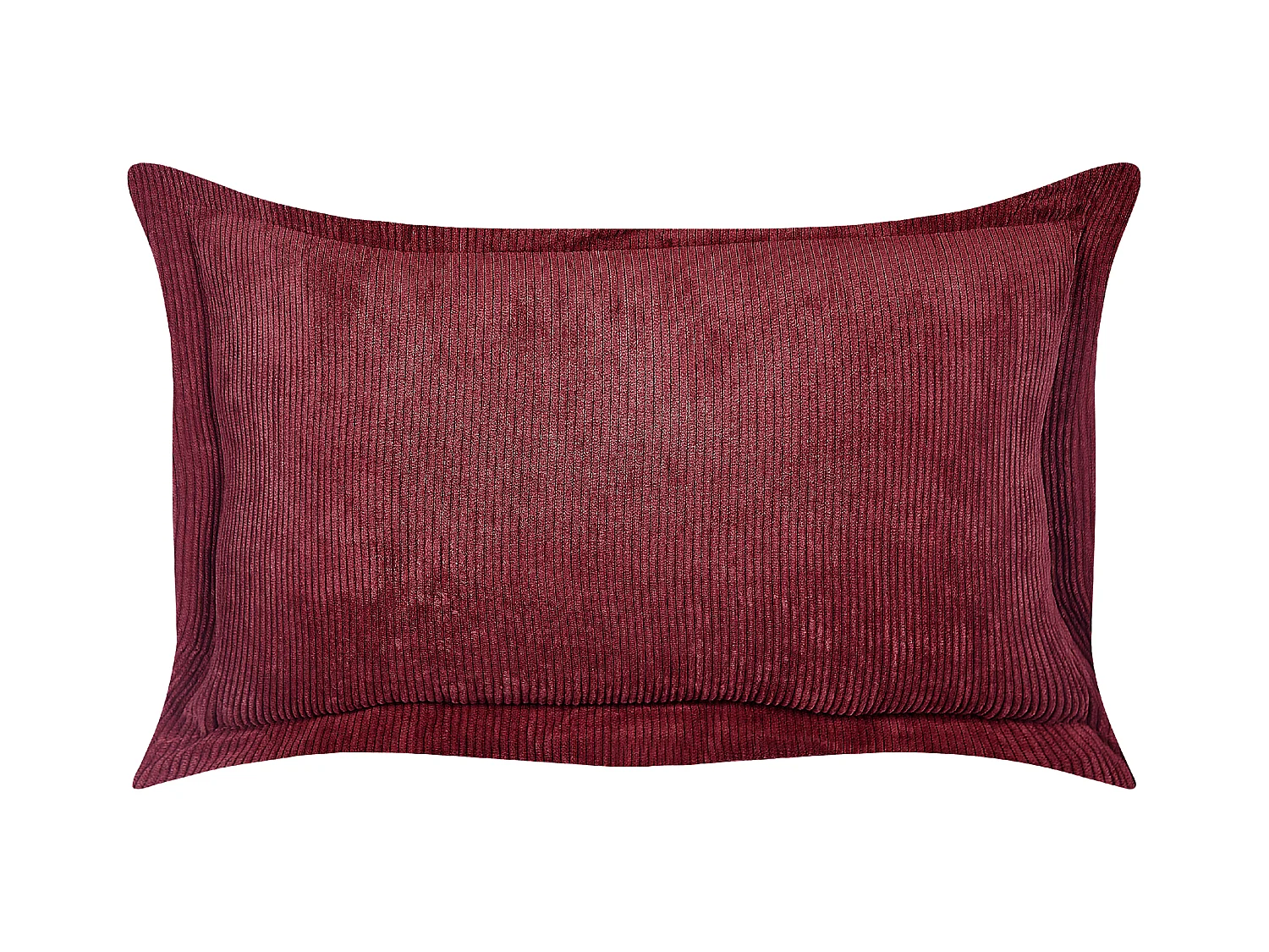 Set van 2 decoratieve kussens ZINNIA Corduroy 47 x 27 cm Bordeaux Effen