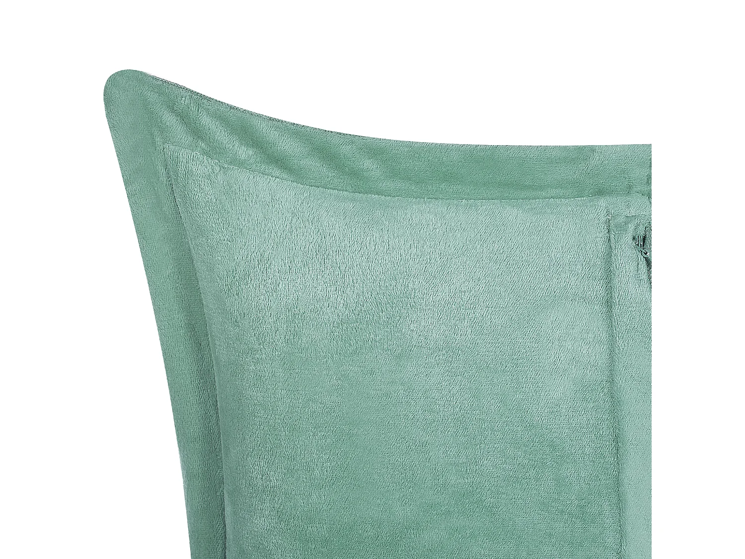 Lot de 2 coussins décoratifs ZINNIA Velours côtelé 43 x 43 cm Vert clair Unicolore
