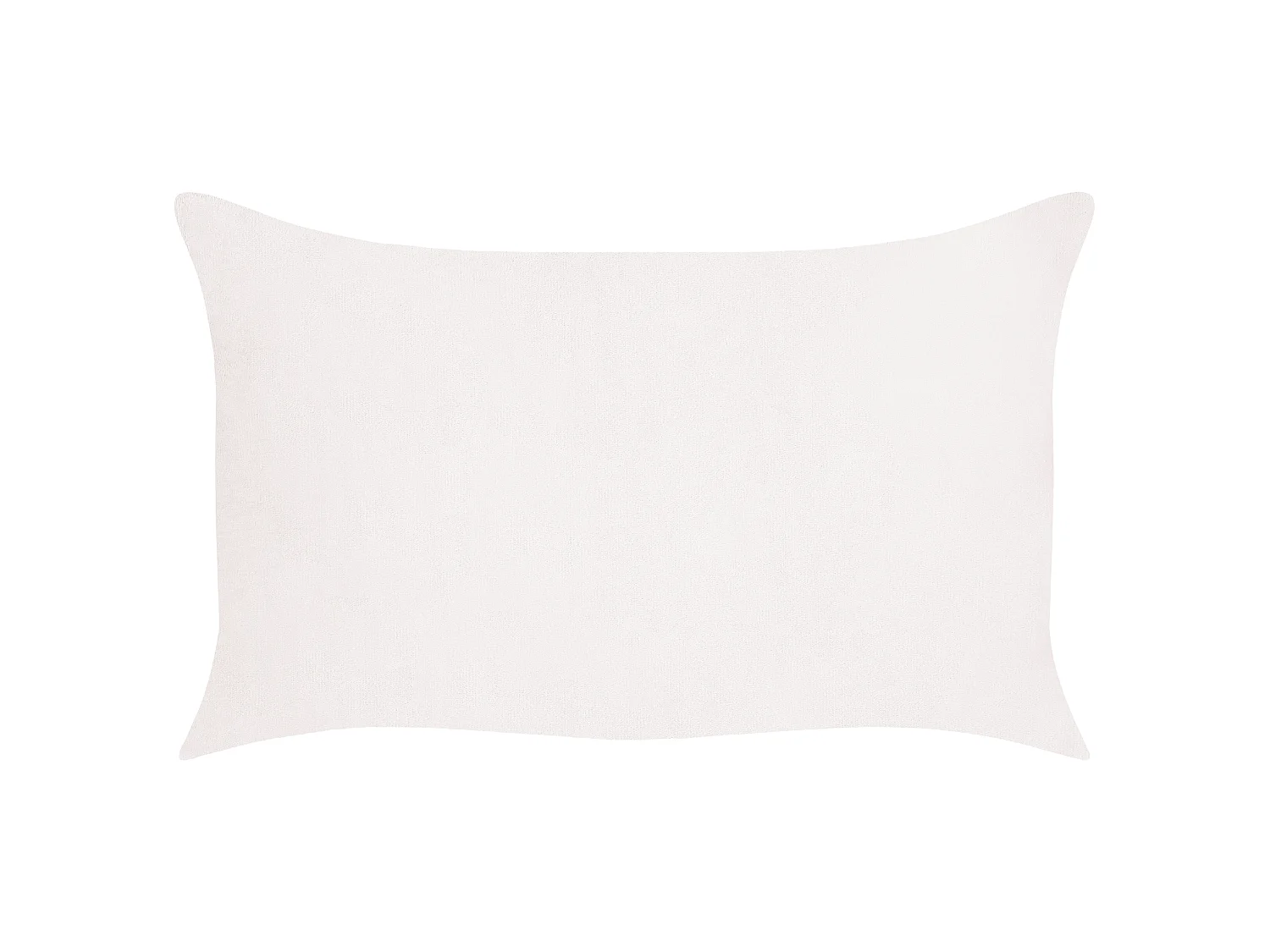 Lot de 2 coussins décoratifs MILLET Velours côtelé 30 x 50 cm Blanc cassé Motif géométrique