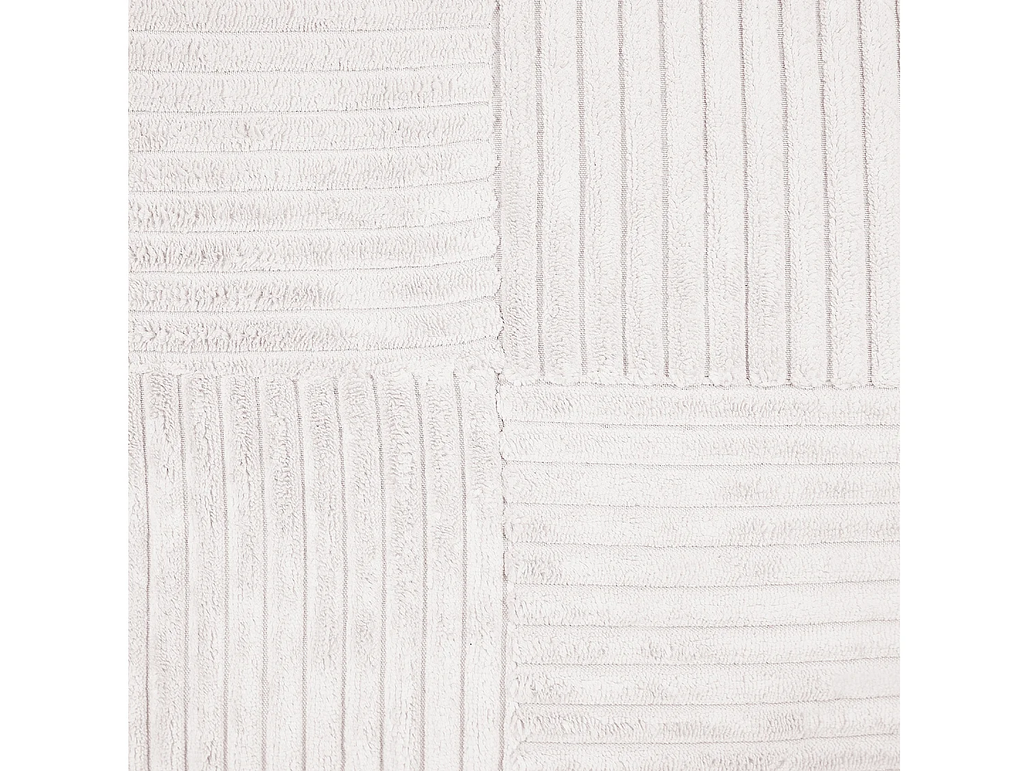 Set van 2 decoratieve kussens MILLET Corduroy 30 x 50 cm Gebroken wit Geometrisch patroon