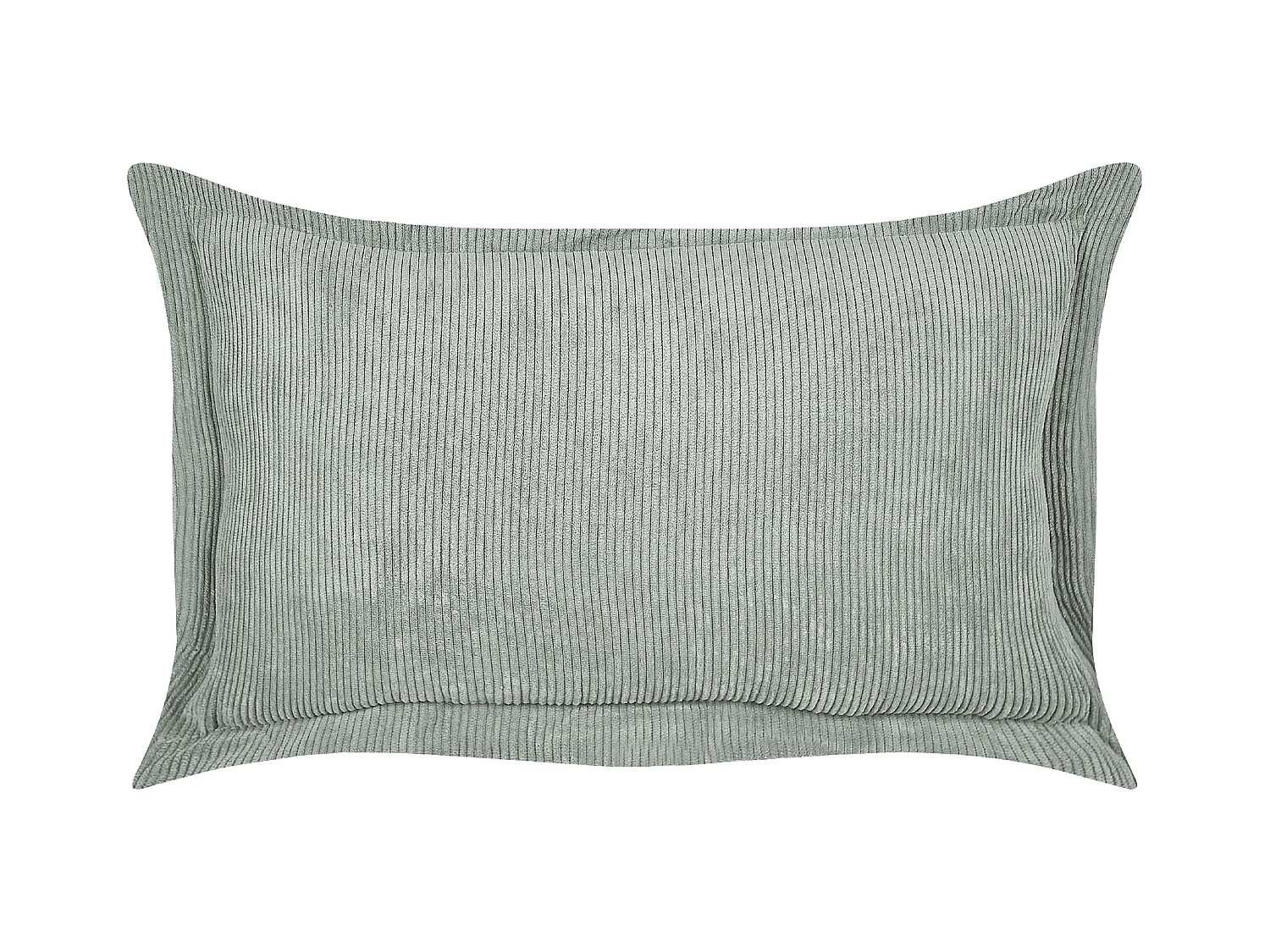 Set van 2 decoratieve kussens ZINNIA Corduroy 47 x 27 cm Lichtgroen Effen