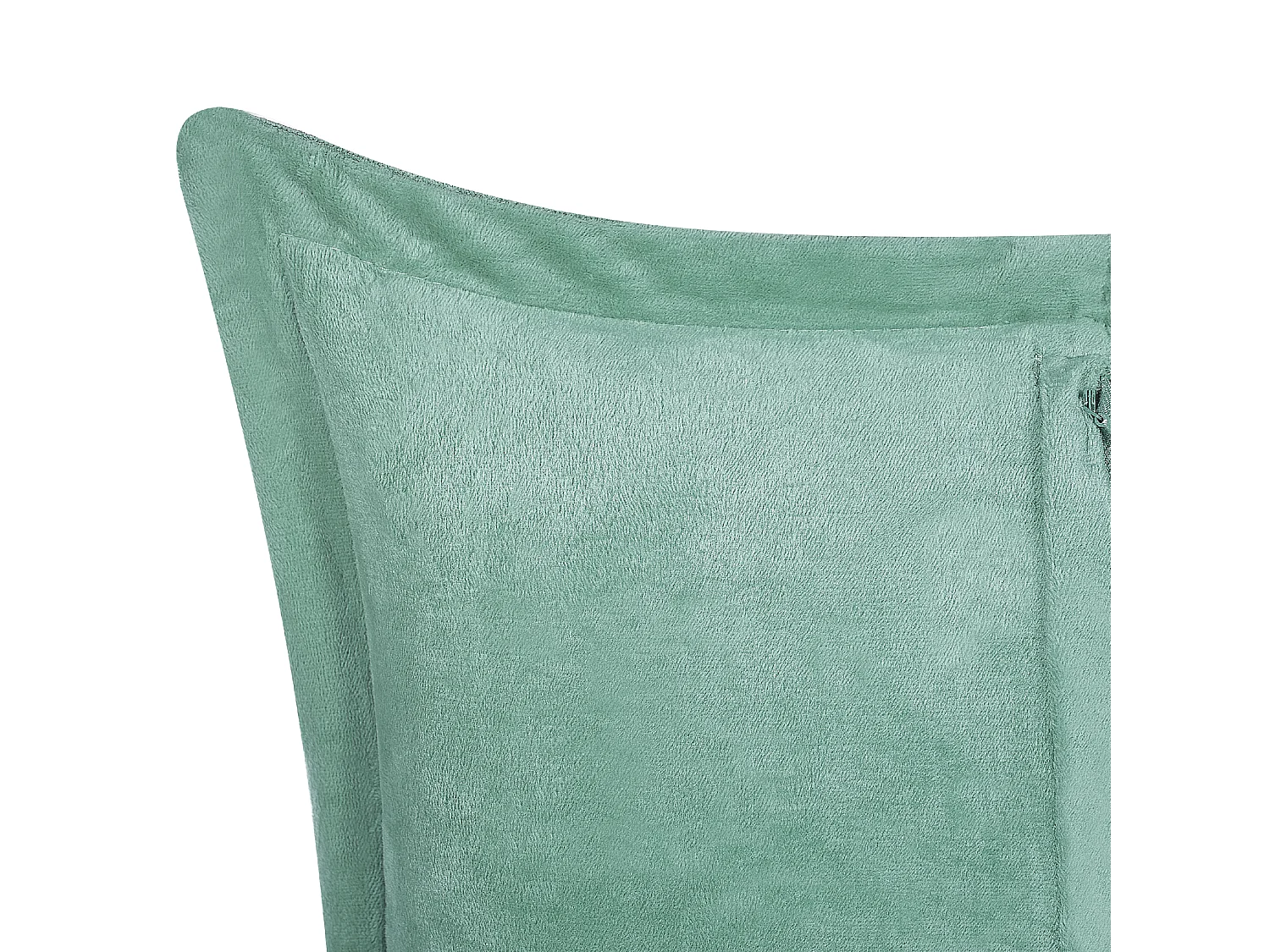 Lot de 2 coussins décoratifs ZINNIA Velours côtelé 47 x 27 cm Vert clair Unicolore