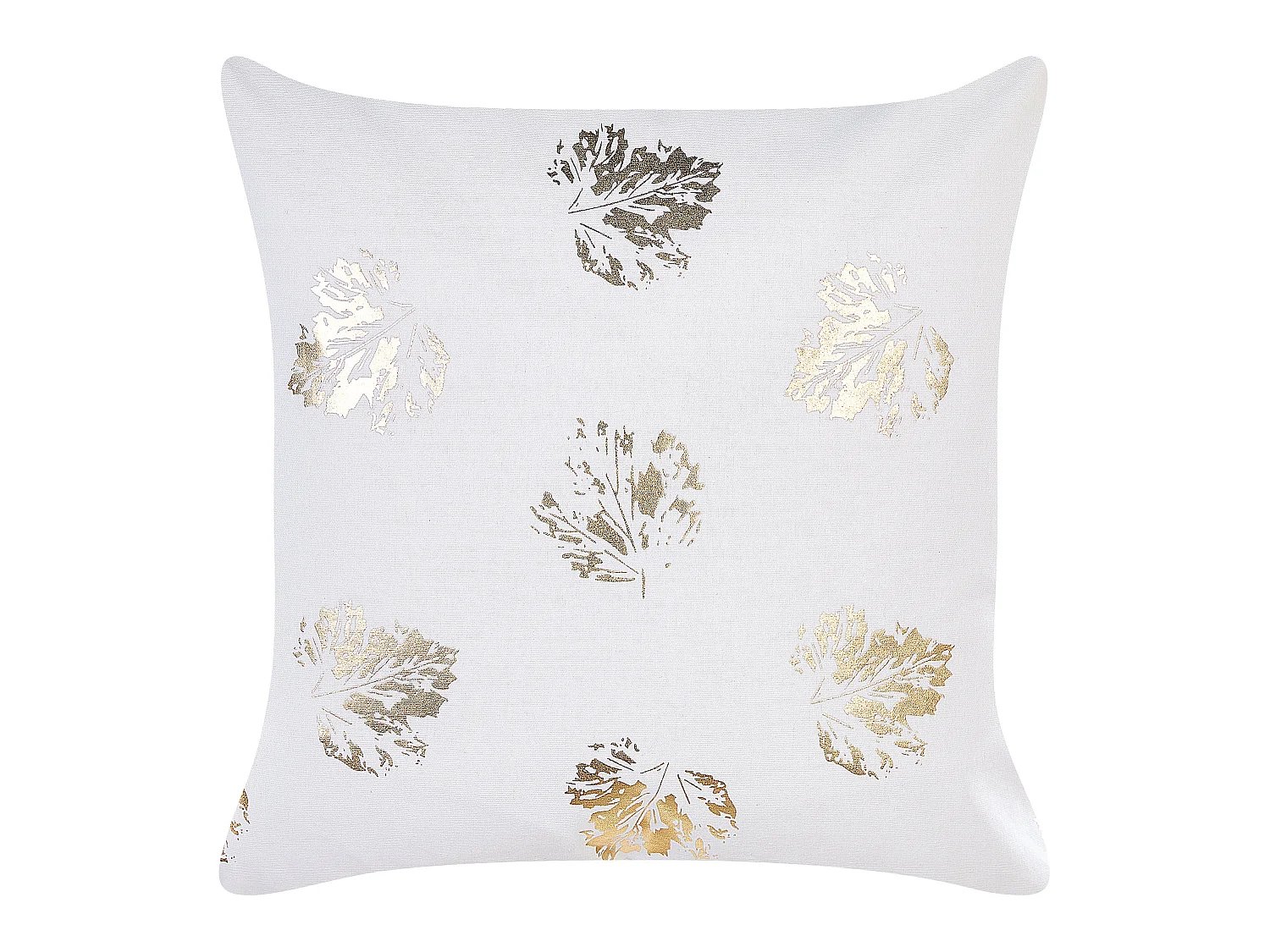 Zestaw 2 poduszek dekoracyjnych GOLDENROD Welur 45 x 45 cm Biały Wzór roślinny