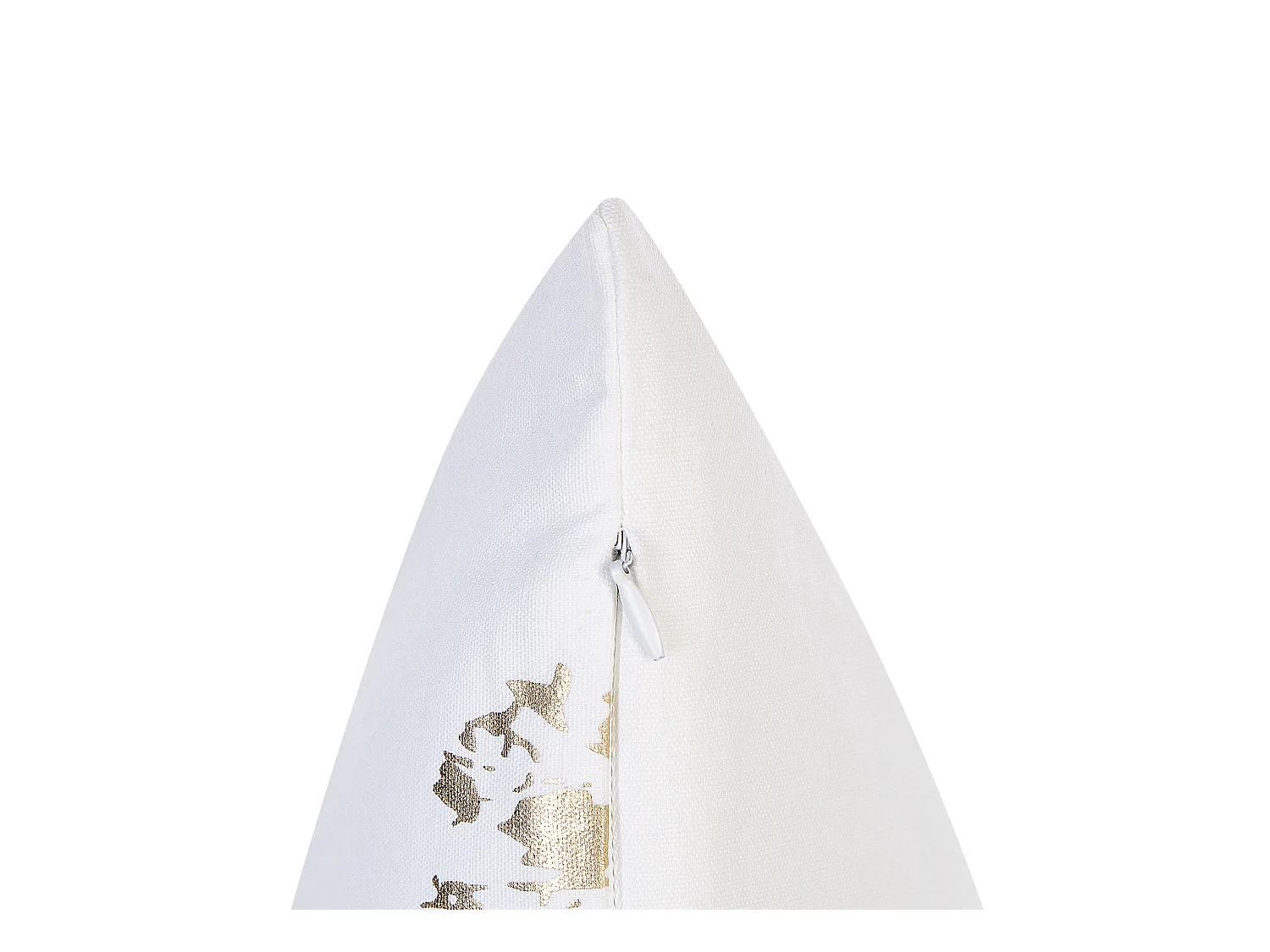 Zestaw 2 poduszek dekoracyjnych GOLDENROD Welur 45 x 45 cm Biały Wzór roślinny