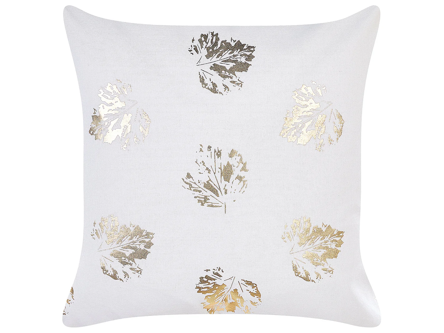 Lot de 2 coussins décoratifs GOLDENROD Velours 45 x 45 cm Blanc Motif de plante