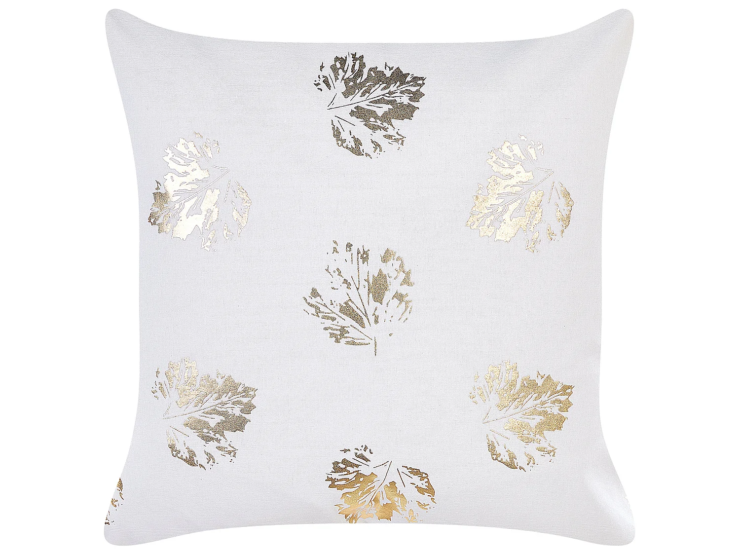 Conjunto de 2 cojines decorativos GOLDENROD Terciopelo 45 x 45 cm Blanco Patrón de plantas